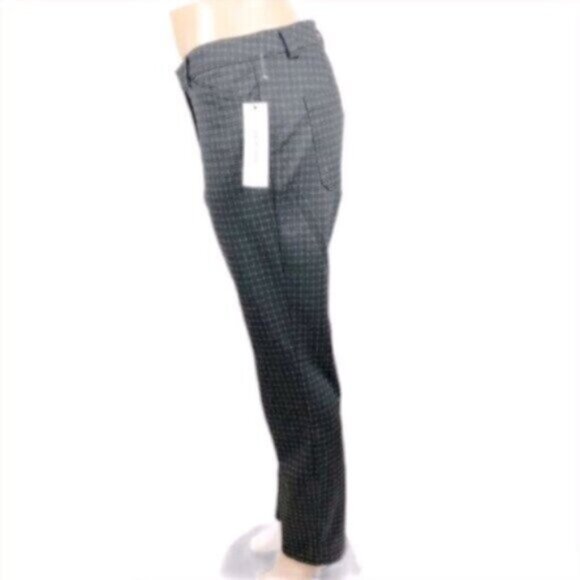 NWT Calvin Klein Straight Leg Grey Plaid Classic Trouser Career Casual Pants 12 - Picture 3 of 8